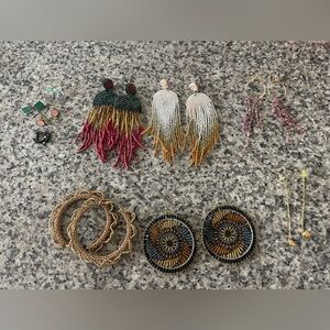 Elegant Beaded Earrings 10set